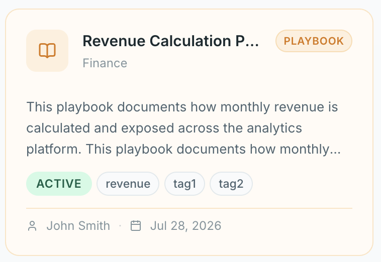 Playbooks
