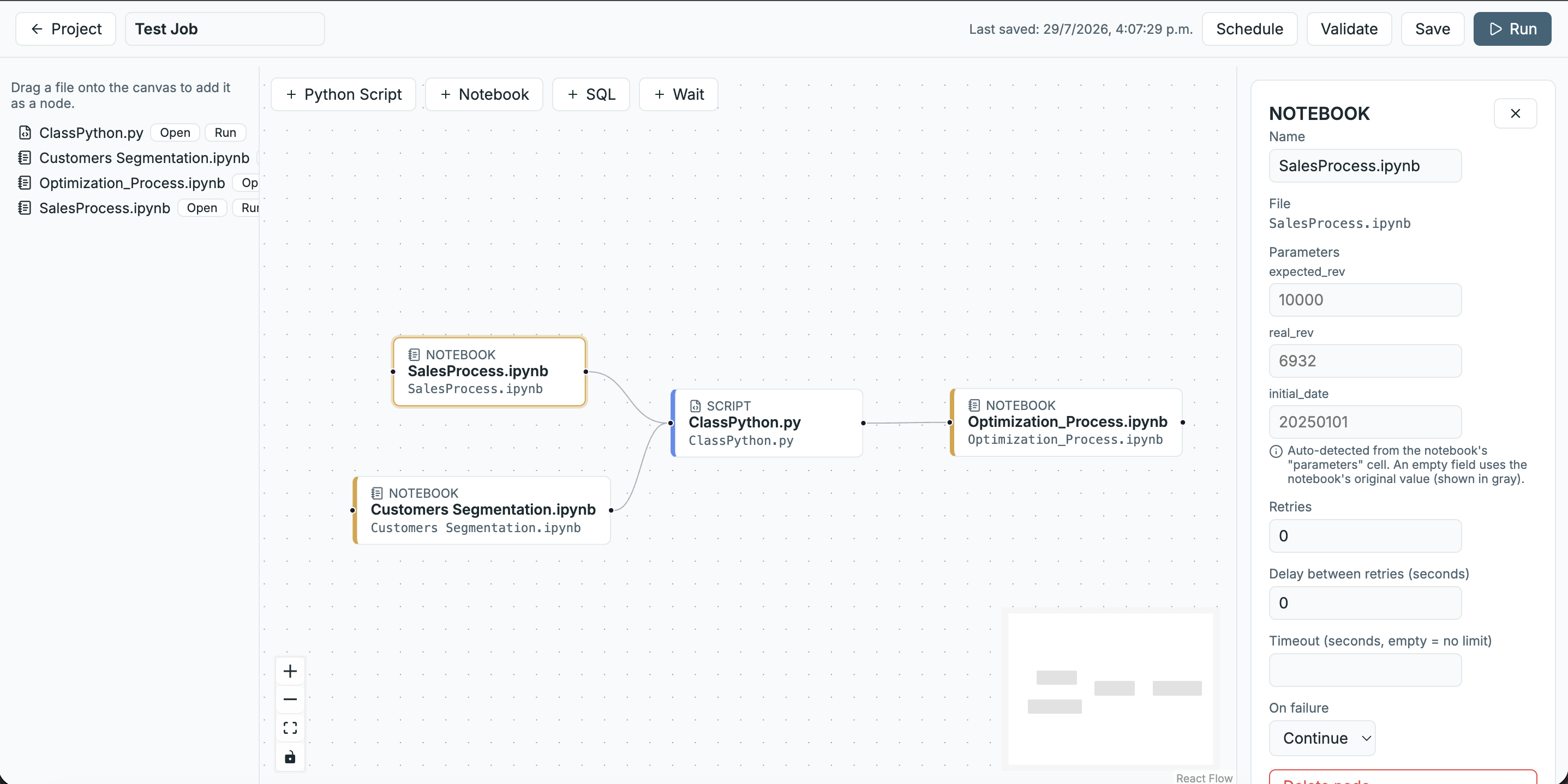 Metaustral Agent — Job canvas
